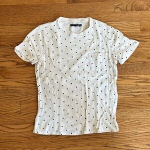 Rag & Bone Off White Cream Star T-Shirt